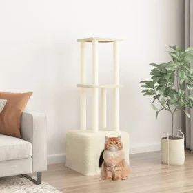 Rascador para gatos con postes de sisal color crema 133,5 cm by vidaXL, Cat furniture - Ref: Foro24-172082, Price: 36,82 €, D...