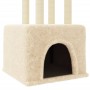 Rascador para gatos con postes de sisal color crema 133,5 cm by vidaXL, Cat furniture - Ref: Foro24-172082, Price: 37,23 €, D...