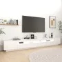 Mueble para TV con luces LED blanco brillante 300x35x40 cm de vidaXL, Muebles TV - Ref: Foro24-3081930, Precio: 267,74 €, Des...