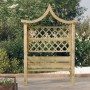 Pérgola de jardín con techo y banco madera de pino impregnada