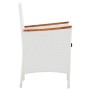 Conjunto de comedor de jardín 9 piezas ratán sintético blanco
