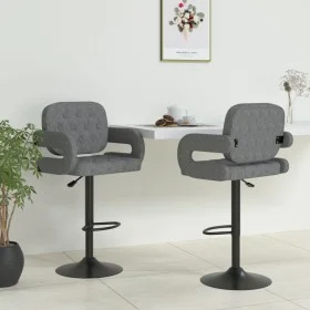 Kitchen stools 2 units light gray fabric by vidaXL, Kitchen stools - Ref: Foro24-335617, Price: 195,58 €, Discount: %