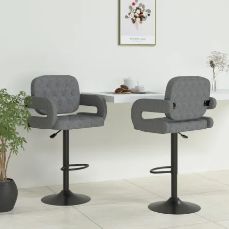 Küchenhocker 2 Einheiten hellgrauer Stoff von vidaXL, Küchenhocker - Ref: Foro24-335617, Preis: 195,58 €, Rabatt: %