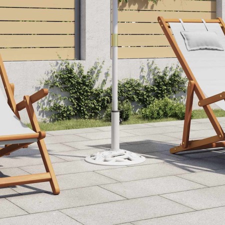 Base de sombrilla de hierro fundido blanco 9 kg 40 cm en Bases para sombrillas | Comprar online en Foro24