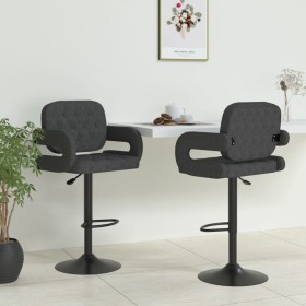 Kitchen stools 2 units dark gray fabric by vidaXL, Kitchen stools - Ref: Foro24-335618, Price: 197,94 €, Discount: %