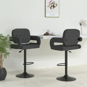 Kitchen stools 2 units dark gray fabric by vidaXL, Kitchen stools - Ref: Foro24-335618, Price: 194,33 €, Discount: %