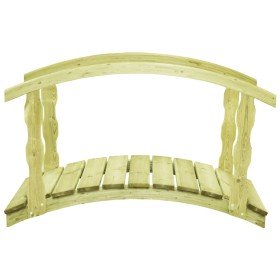 Puente para jardín con barandilla madera pino 170x74x105cm en Puentes de jardín | Comprar online en Foro24