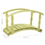 Puente para jardín con barandilla madera pino 170x74x105cm en Puentes de jardín | Comprar online en Foro24