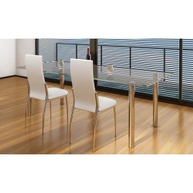Sillas de comedor 2 unidades cuero sintético blanco en Sillas de comedor | Comprar online en Foro24