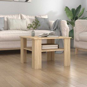 Mesa de centro madera contrachapada roble Sonoma 60x60x42 cm en Mesas de centro | Comprar online en Foro24