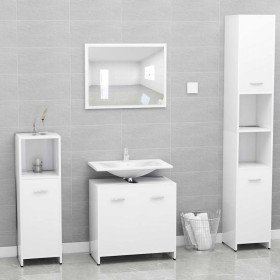 Conjunto de muebles de baño madera contrachapada blanco en Muebles de baño | Comprar online en Foro24
