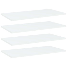 Estantes para estantería 4 uds contrachapada blanco 60x30x1,5cm