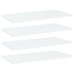 Estantes para estantería 4 uds contrachapada blanco 60x30x1,5cm