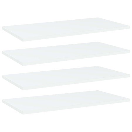 Estantes para estantería 4 uds contrachapada blanco 60x30x1,5cm