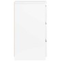 Mesitas de noche 2 uds contrachapada blanco brillo 40x35x62,5cm