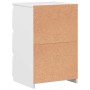 Mesitas de noche 2 uds contrachapada blanco brillo 40x35x62,5cm