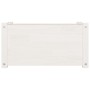 Jardineras 2 uds madera maciza de pino blanco 60x31x31 cm