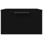 Mesita de noche de pared negro 34x30x20 cm