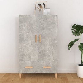 Aparador de madera contrachapada gris hormigón 70x31x115 cm en Aparadores | Comprar online en Foro24