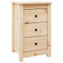 Mesita de noche madera maciza de pino 40x35x61,5 cm