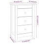 Mesitas de noche 2 uds madera maciza de pino 40x35x61,5 cm