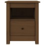 Mesitas de noche 2 uds madera de pino marrón miel 40x35x49 cm