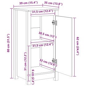 Aparador de madera maciza de pino 39x35x80 cm en Aparadores | Comprar online en Foro24