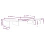 Soporte de monitor madera maciza de pino blanco 80x24x10,5 cm