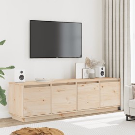 Mueble de TV de madera maciza de pino 156x37x45 cm