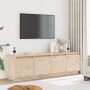 Mueble de TV de madera maciza de pino 156x37x45 cm