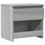Mesita de noche de madera contrachapada gris Sonoma 40x30x39cm