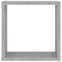 Estantes cubo de pared 2 unidades gris sonoma 30x15x30 cm