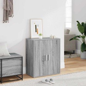Zapatero de madera contrachapada gris Sonoma 60x35x70 cm en Zapateros y organizadores de calzado | Comprar online en Foro24