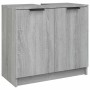 Armario de baño madera contrachapada gris Sonoma 64,5x33,5x59cm