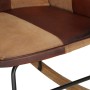 Schaukelstuhl mit Hocker aus echtem Leder und brauner Leinwand von vidaXL, Schaukelstühle - Ref: Foro24-339708, Preis: 155,19...