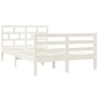 Estructura cama doble pequeña madera maciza blanco 120x190 cm de vidaXL, Camas y somieres - Ref: Foro24-3101254, Precio: 149,...