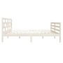 Kleines Doppelbettgestell aus Massivholz weiß 120x190 cm von vidaXL, Betten und Lattenroste - Ref: Foro24-3101254, Preis: 150...