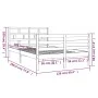 Small double bed frame solid wood white 120x190 cm by vidaXL, Beds and slatted bases - Ref: Foro24-3101254, Price: 147,90 €, ...