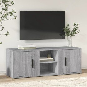 Mueble para TV madera contrachapada gris Sonoma 100x31,5x35 cm en Muebles TV | Comprar online en Foro24
