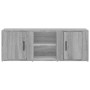 Mueble para TV madera contrachapada gris Sonoma 100x31,5x35 cm