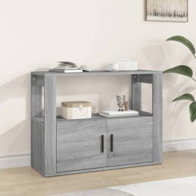 Aparador de madera contrachapada gris Sonoma 80x30x60 cm en Aparadores | Comprar online en Foro24