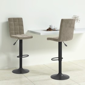 Küchenhocker 2 Einheiten hellgrauer Samt von vidaXL, Küchenhocker - Ref: Foro24-335763, Preis: 148,44 €, Rabatt: %