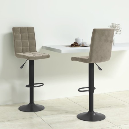 Küchenhocker 2 Einheiten hellgrauer Samt von vidaXL, Küchenhocker - Ref: Foro24-335763, Preis: 148,44 €, Rabatt: %