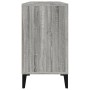 Armario de lavabo madera contrachapada gris Sonoma 80x33x60 cm