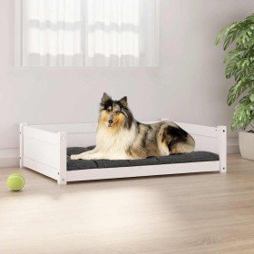 Cama para perros madera maciza de pino blanco 95,5x65,5x28 cm en Camas para perros | Comprar online en Foro24