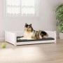 Cama para perros madera maciza de pino blanco 95,5x65,5x28 cm en Camas para perros | Comprar online en Foro24