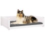 Cama para perros madera maciza de pino blanco 95,5x65,5x28 cm en Camas para perros | Comprar online en Foro24