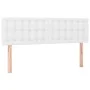 Box spring bed with mattress and LED white synthetic leather 140x190 cm by vidaXL, Beds and slatted bases - Ref: Foro24-31342...