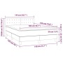 Box spring bed with white synthetic leather mattress 140x190 cm by vidaXL, Beds and slatted bases - Ref: Foro24-3141120, Pric...