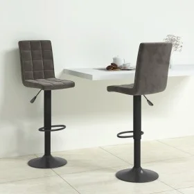 Kitchen stools 2 units dark gray velvet by vidaXL, Kitchen stools - Ref: Foro24-335764, Price: 120,43 €, Discount: %